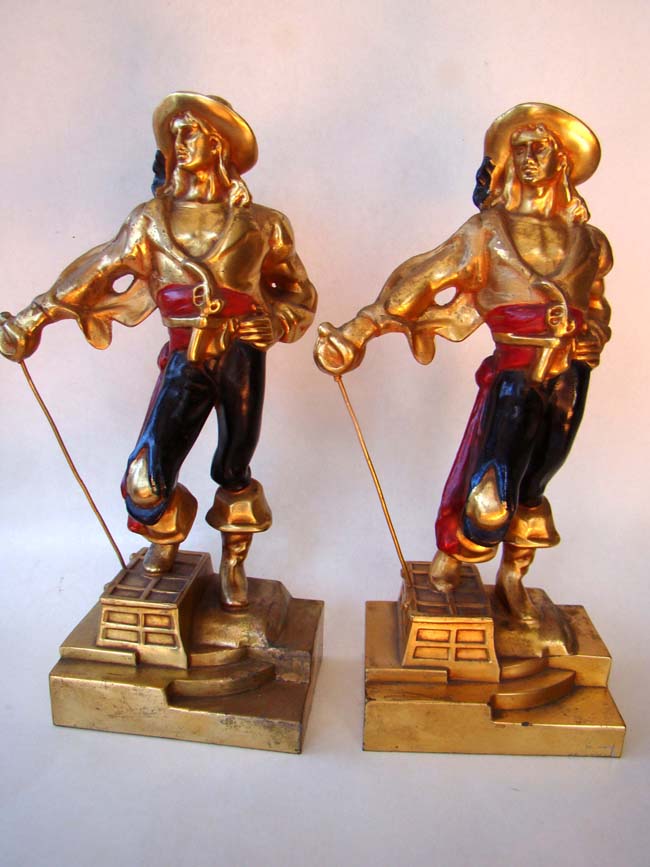 A fine pair of Pirate bookends circa 1930